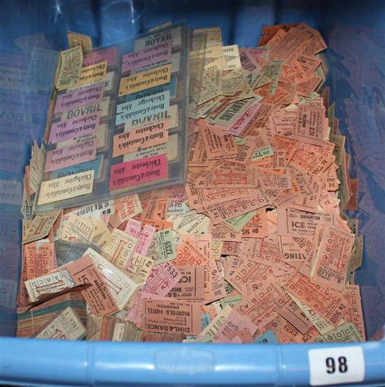 Large collection of bus tickets for the Brighton area